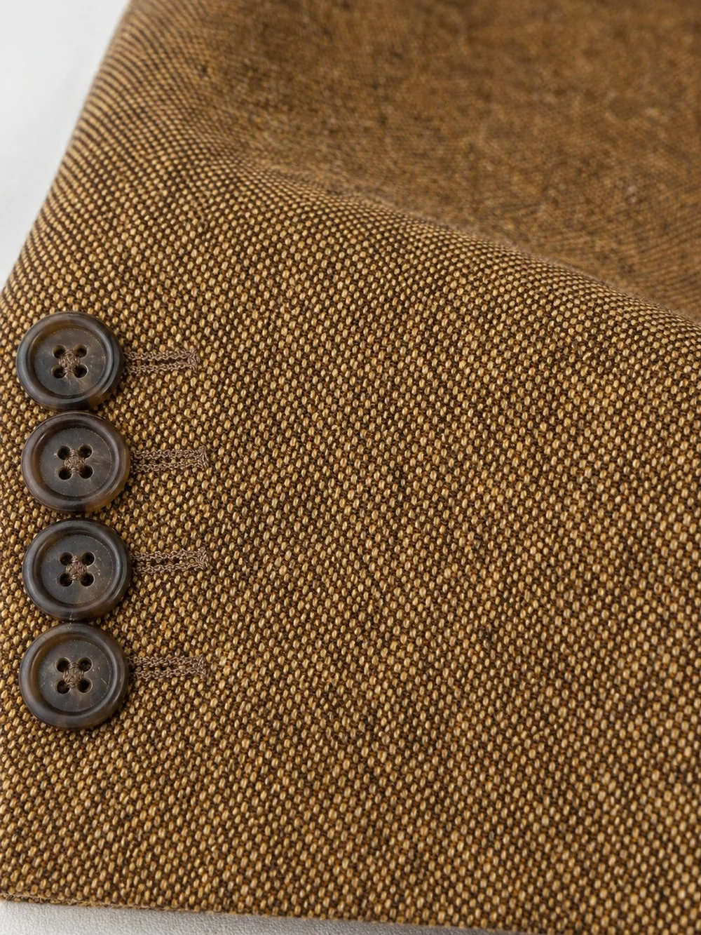 Carl Gross 40L Blazer Moessmer Italian Lambswool Brown Herringbone Tweed Jacket